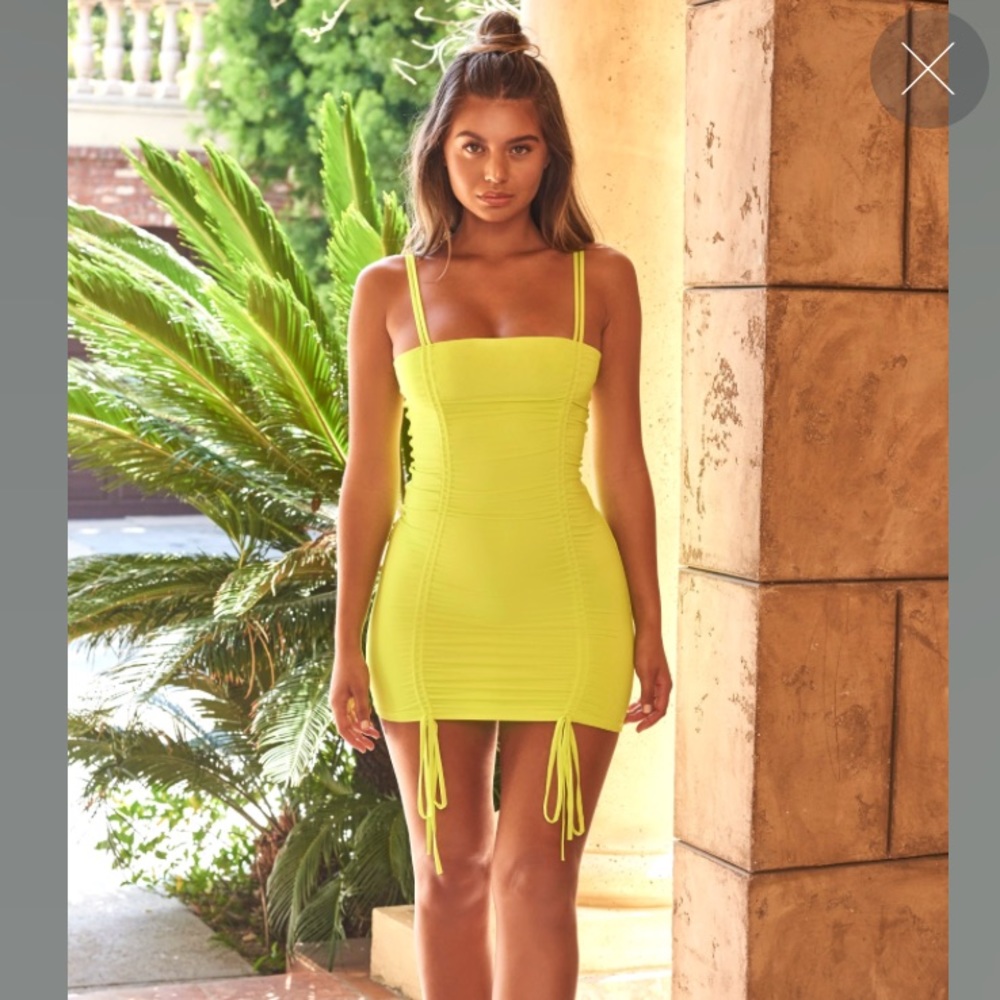 Sweet Little Ties Strappy Ruched Mini Dress